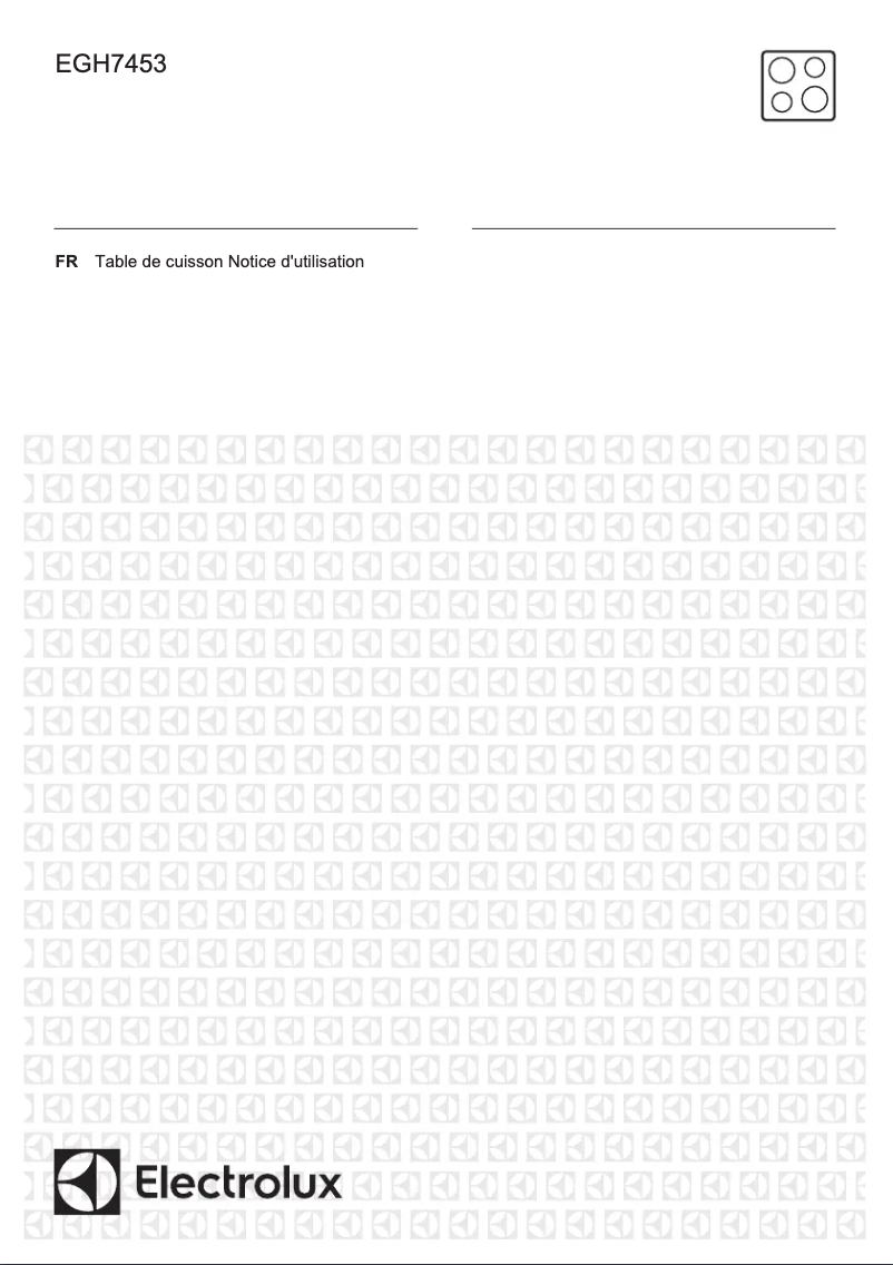 Page n°1 - Manuel utilisateur Electrolux EGH7453BOX