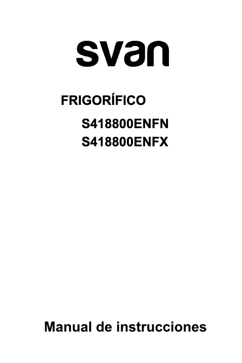 Image de la première page du manuel de l'appareil S418800ENFN