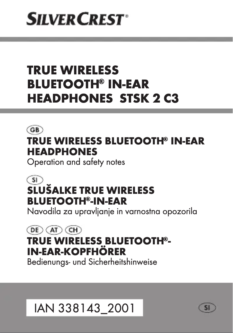 Page n°1 - Manuel utilisateur SilverCrest STSK 2 C3