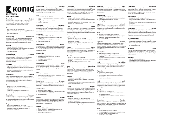 Imagen de la primera página del manual del dispositivo CSSMARTRW10