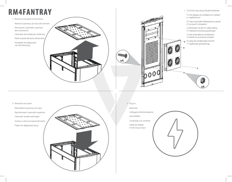 Page 1 de la notice Manuel utilisateur V7 RM4FANTRAY-1N