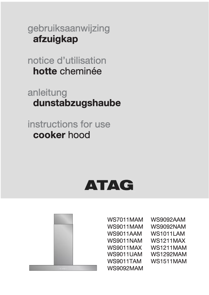 Page n°1 - Manuel utilisateur Atag WS9011AAM