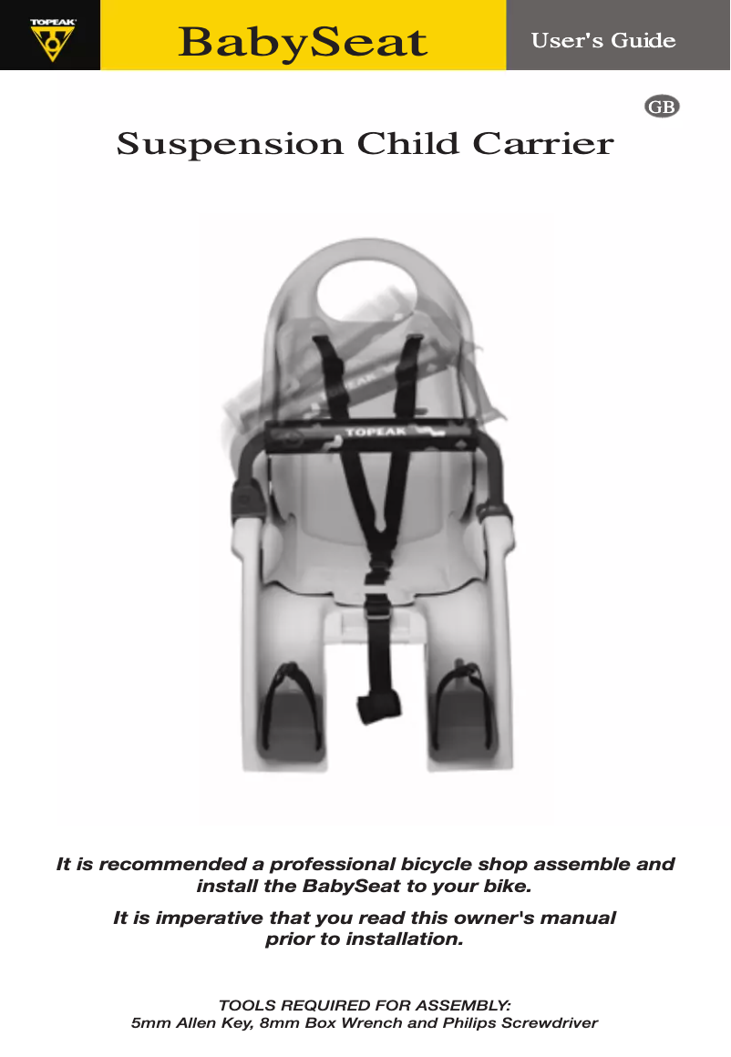 Image de la première page du manuel de l'appareil BabySeat