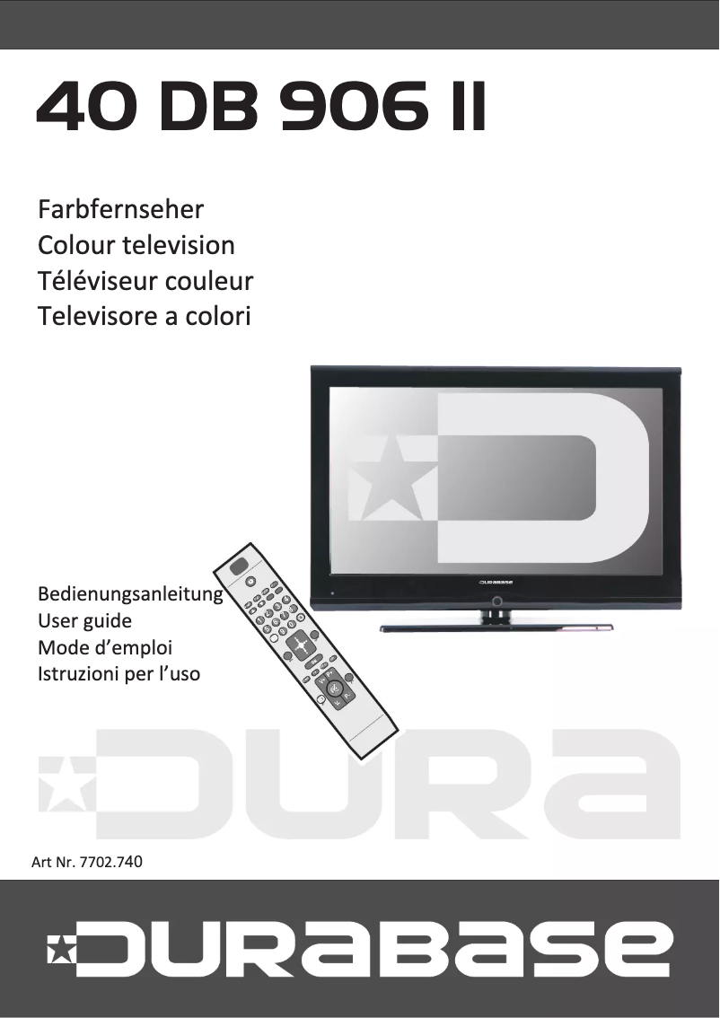 Image de la première page du manuel de l'appareil 40DB906 II