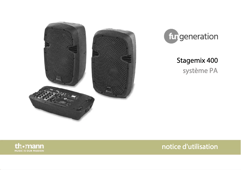Page 1 de la notice Manuel utilisateur Fun Generation Stagemix 400