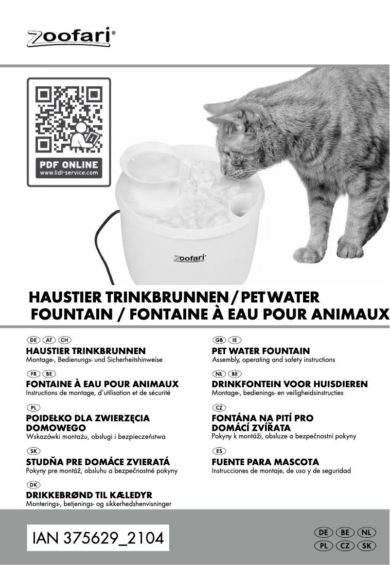 Page 1 de la notice Manuel utilisateur Zoofari HG07906