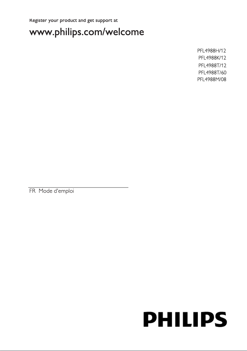 Image de la première page du manuel de l'appareil 46PFL4988T