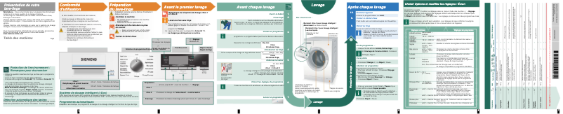 Page 1 de la notice Manuel utilisateur Siemens WM16S840FF