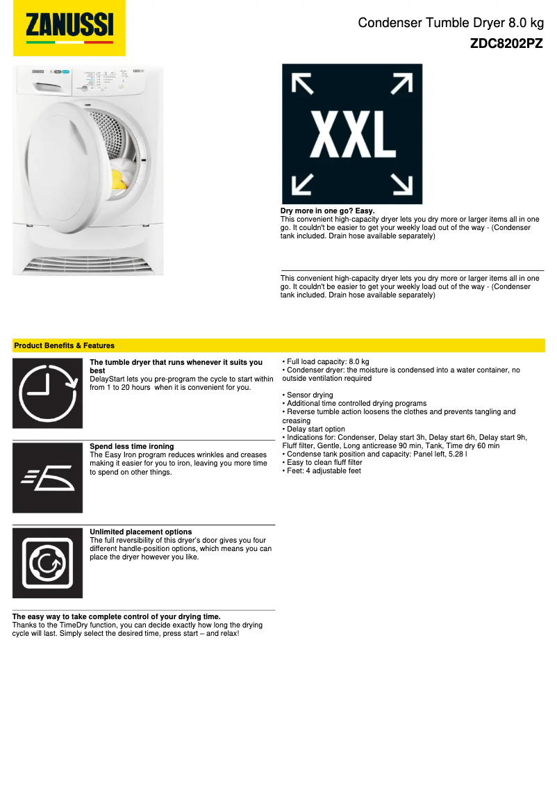 Image de la première page du manuel de l'appareil ZDC8202PZ