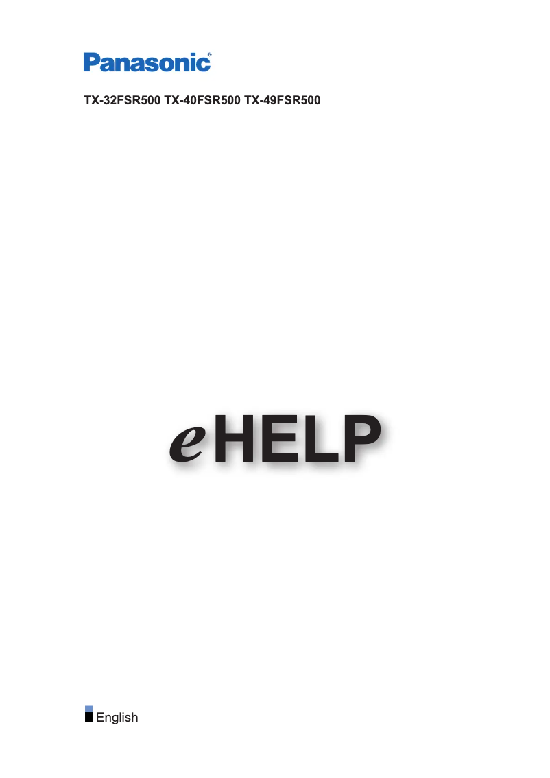 Página 1 del manual Manual de usuario Panasonic Viera TX-49FSR500