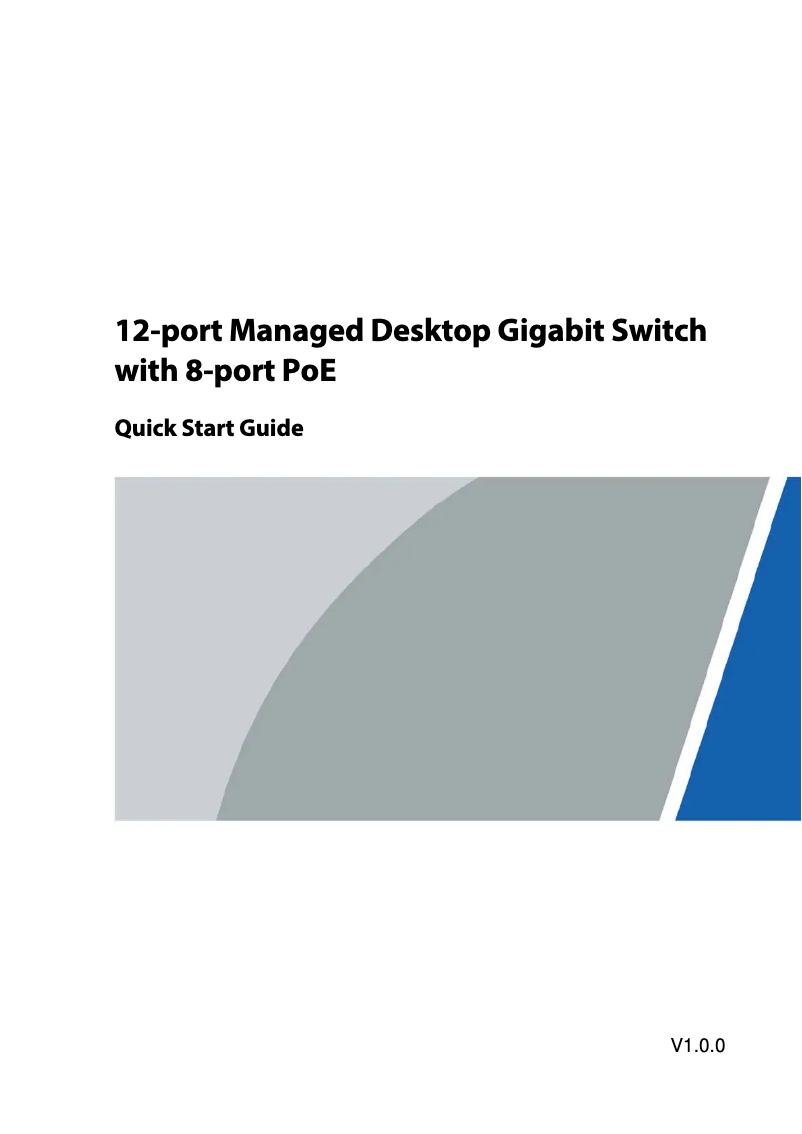 Page 1 de la notice Guide de démarrage rapide Dahua Technology PFS4212-8GT-110