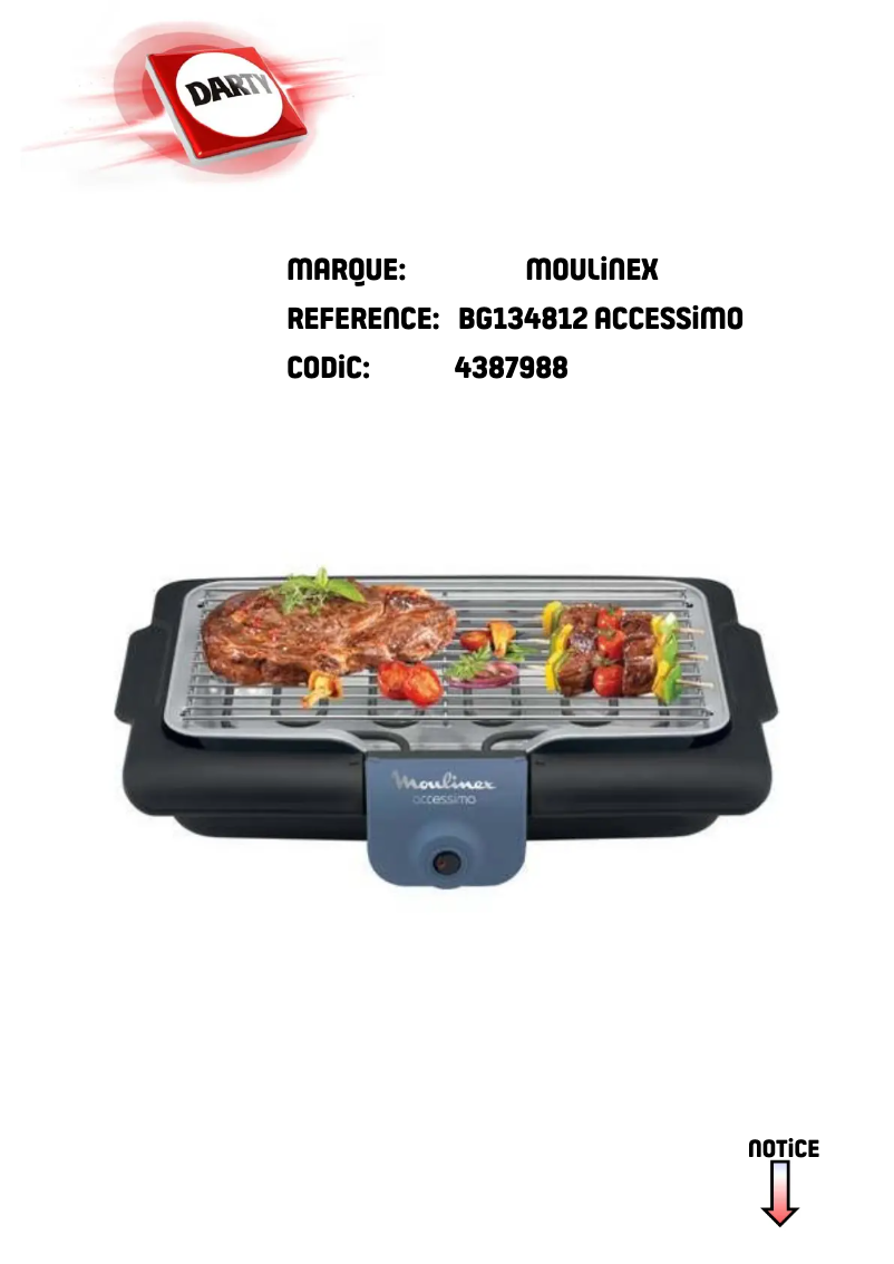 Página 1 del manual Manual de usuario Moulinex BG134812