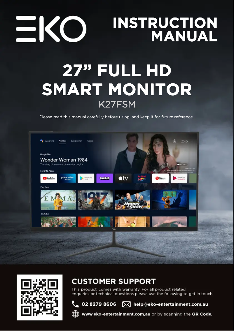 Page 1 de la notice Manuel utilisateur EKO K27FSM