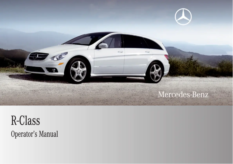 Page 1 de la notice Manuel utilisateur Mercedes-Benz R-Class (2009)