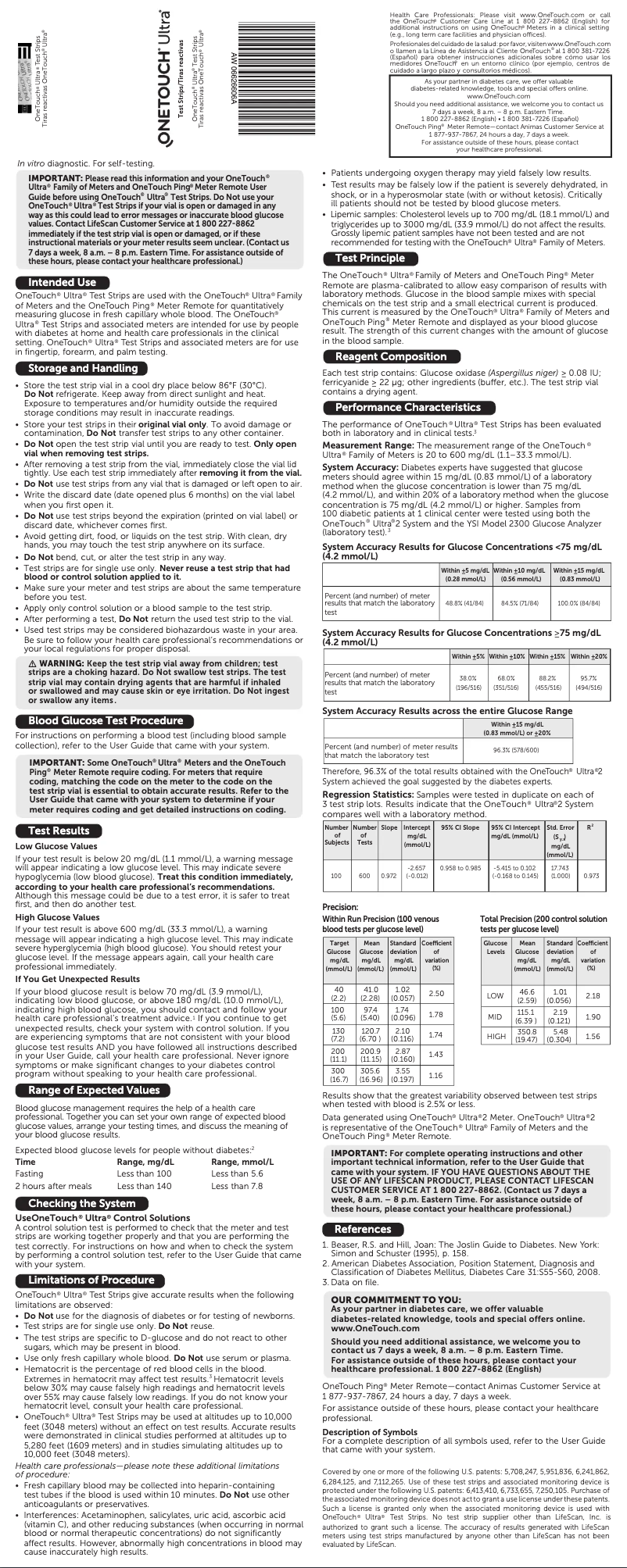 Page 1 de la notice Manuel utilisateur OneTouch Ultra