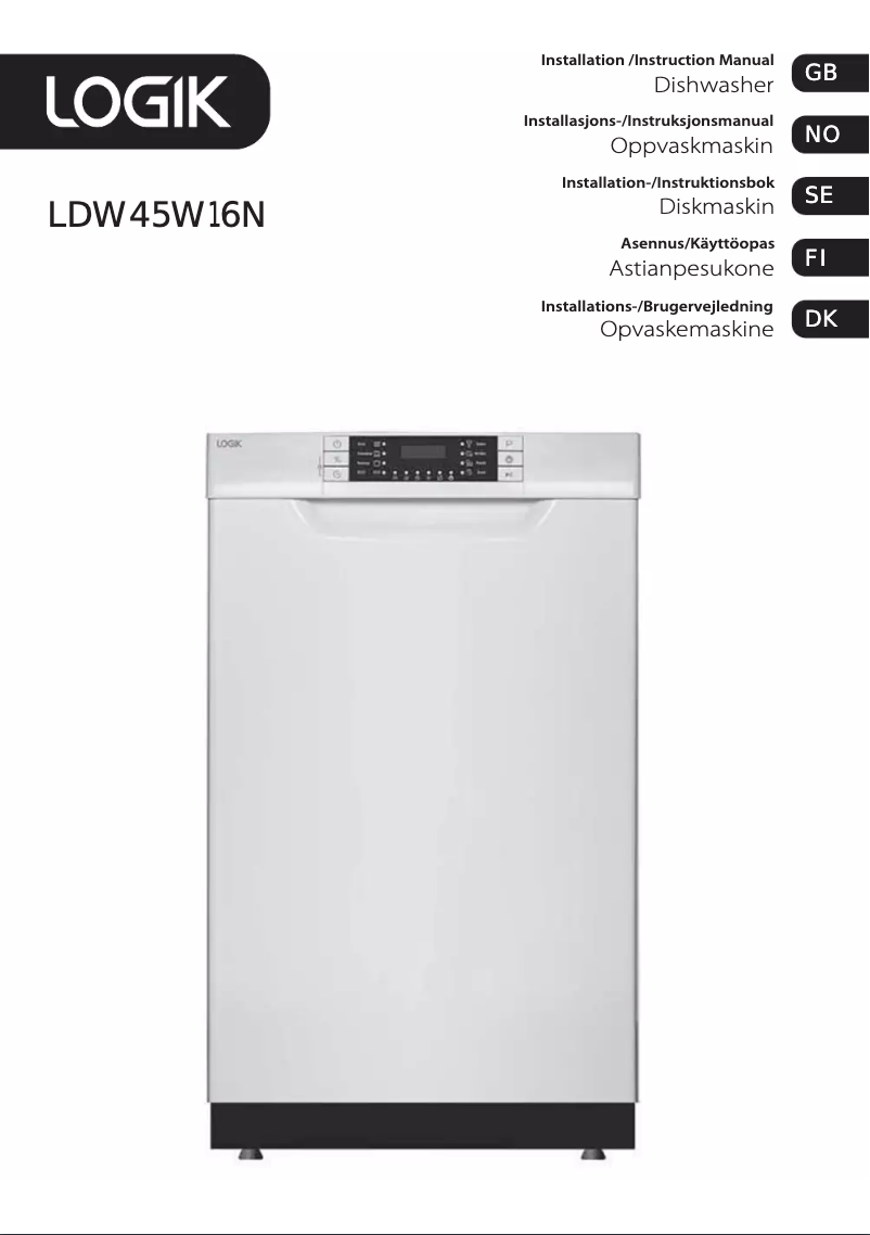 Image de la première page du manuel de l'appareil LDW45W16N