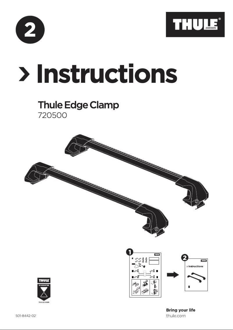 Page 1 de la notice Manuel utilisateur Thule Edge Clamp 720500