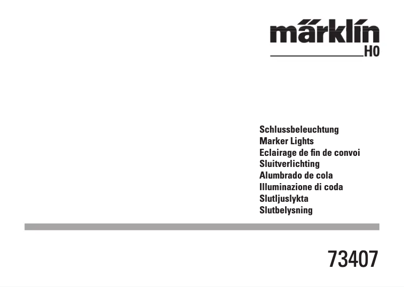 Page 1 de la notice Manuel utilisateur Märklin 73407