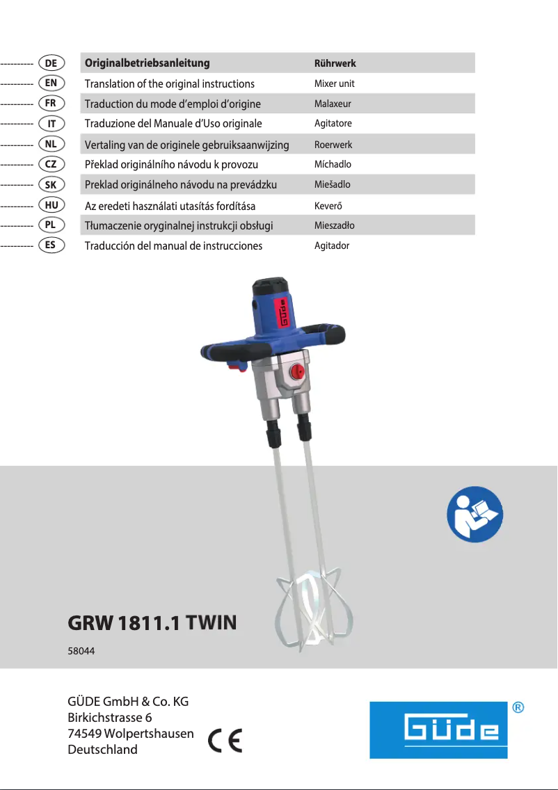 Image de la première page du manuel de l'appareil GRW 1811.1 TWIN