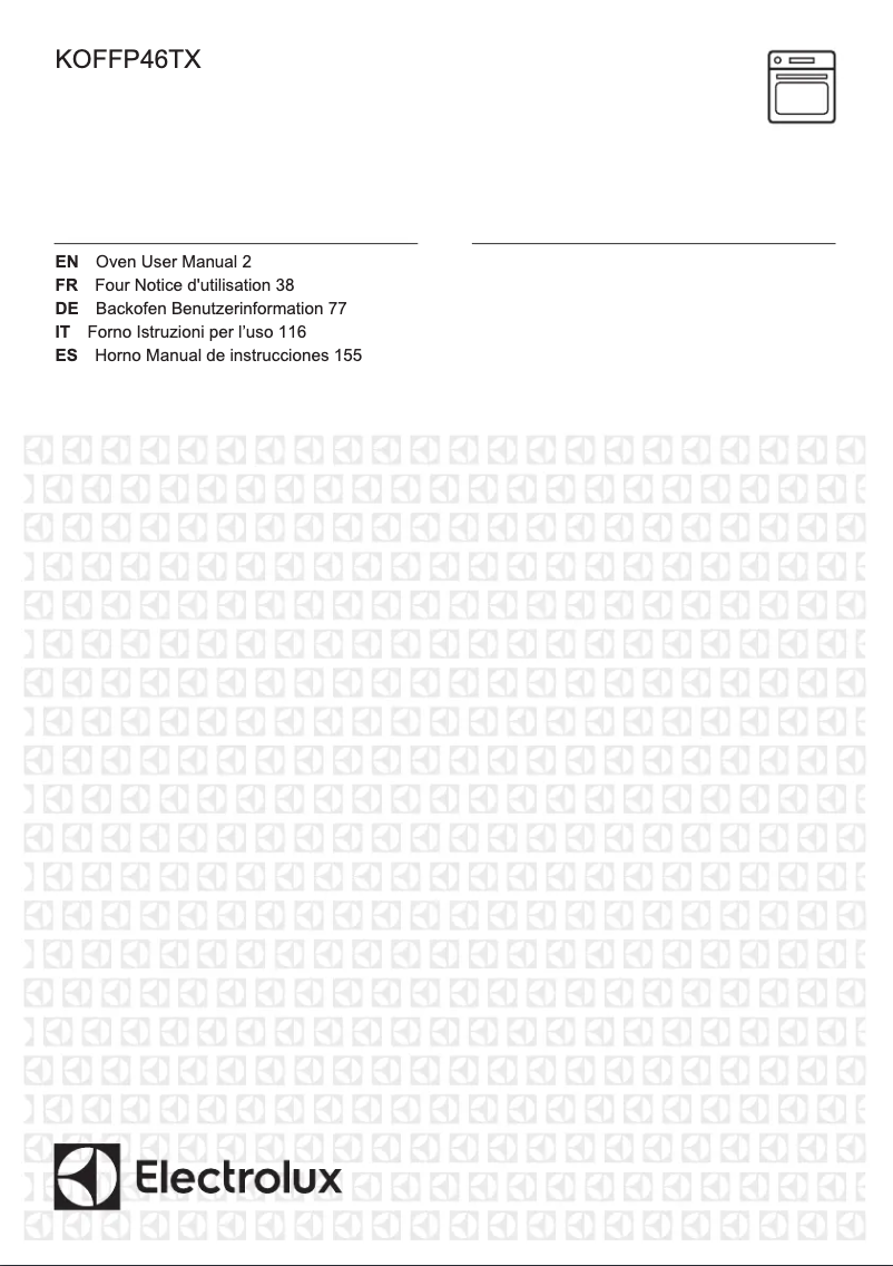 Página 1 del manual Manual de usuario Electrolux KOFFP46TX