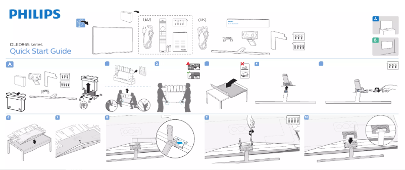 First page image of the manual for 65OLED865