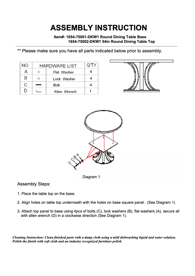 Page 1 de la notice Manuel utilisateur Hooker 1654-75002-DKW1
