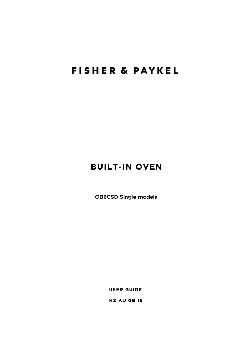 Image de la première page du manuel de l'appareil OB60SD11PX1