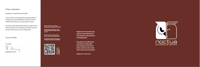 Page 1 de la notice Manuel utilisateur Noctua NF A12x25 5V PWM