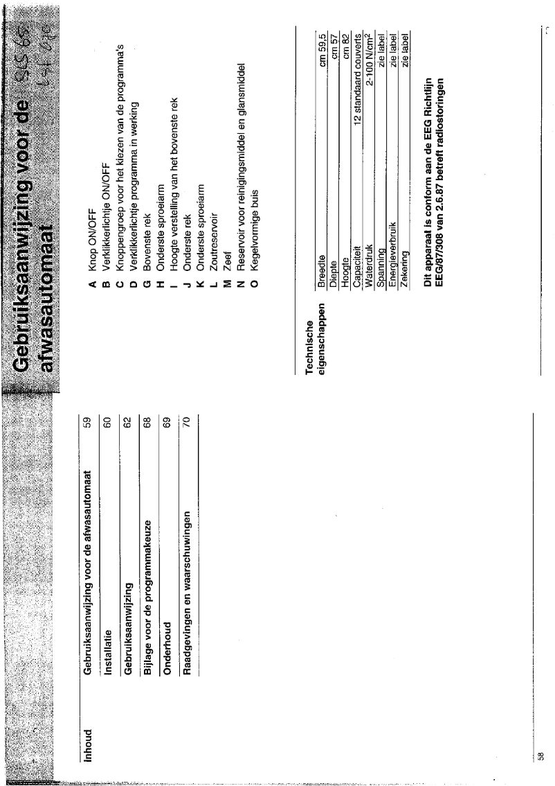 Page 1 de la notice Manuel utilisateur Ariston Thermo SLS 65