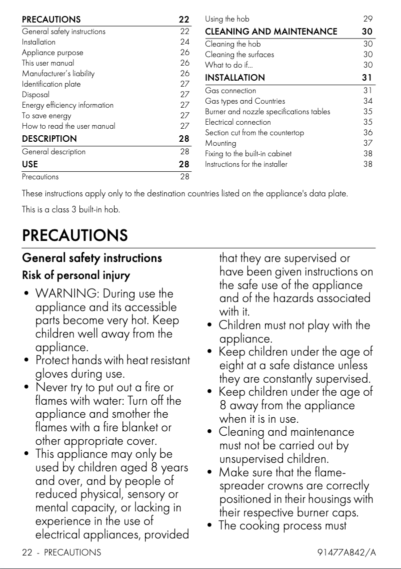 Page n°1 - Manuel utilisateur Smeg SE60SGH3