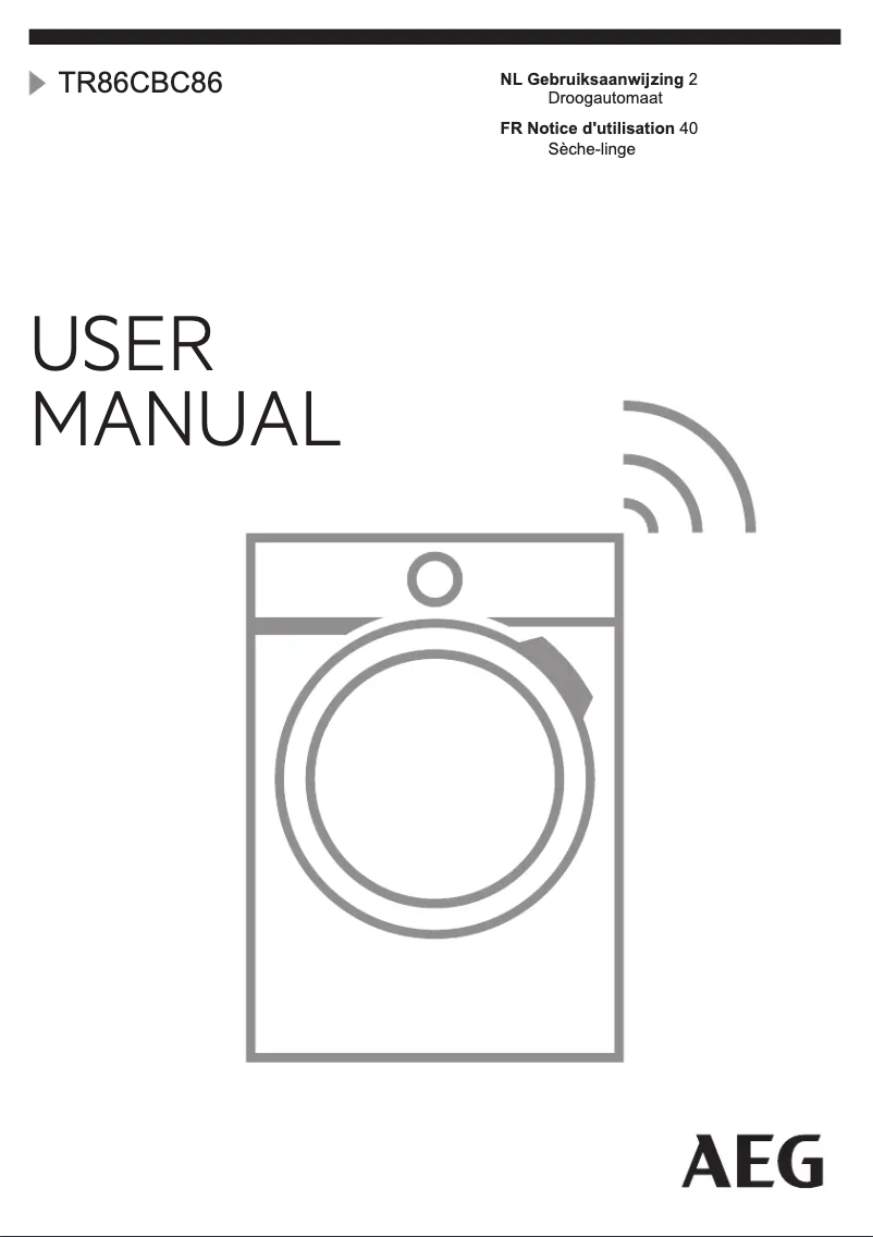 Page 1 de la notice Manuel utilisateur AEG TR86CBC86