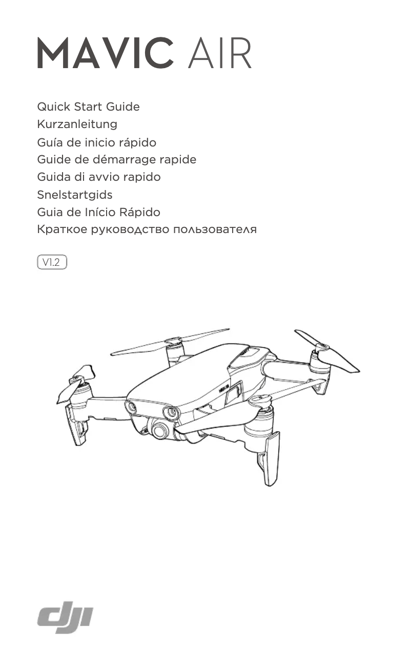 Página 1 del manual Guía de inicio rápido DJI Mavic Air