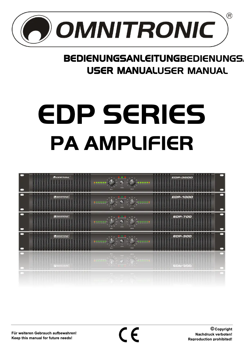 Page n°1 - Manuel utilisateur Omnitronic EDP-1000
