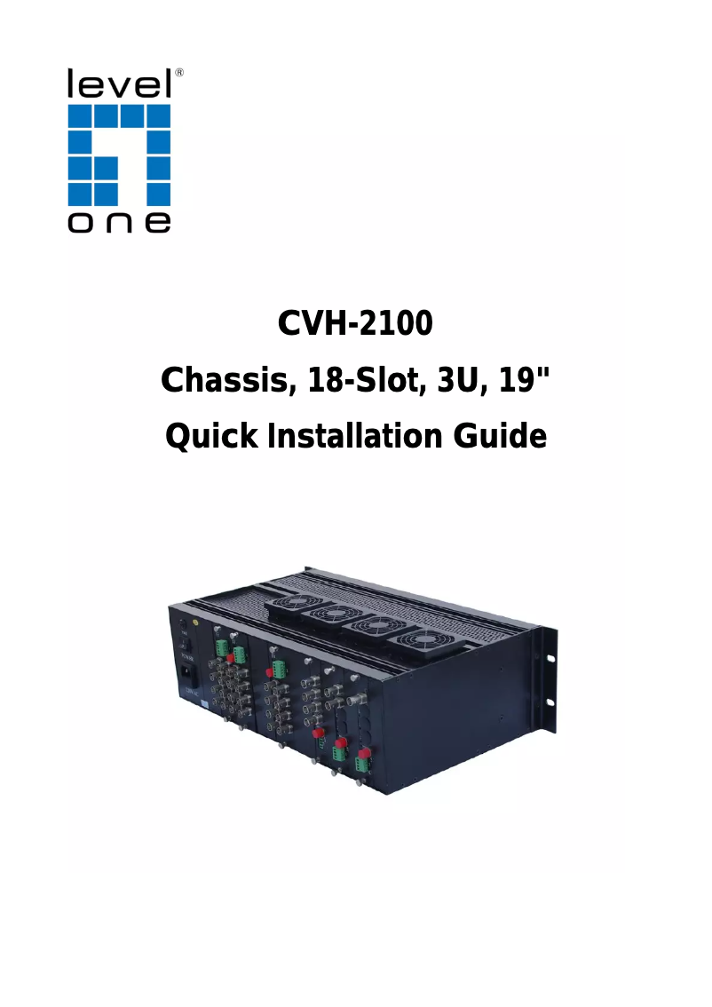 Page 1 de la notice Manuel utilisateur LevelOne CVH-2100