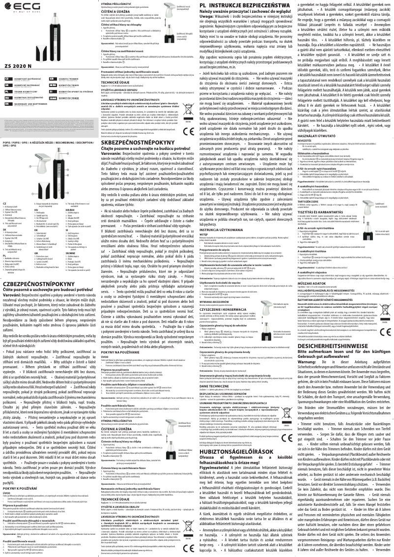 Page 1 de la notice Manuel utilisateur ECG ZS 2020 N