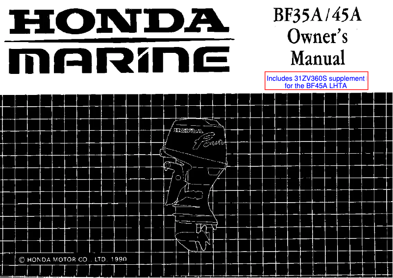 Page 1 de la notice Manuel utilisateur Honda BF35A (1991)