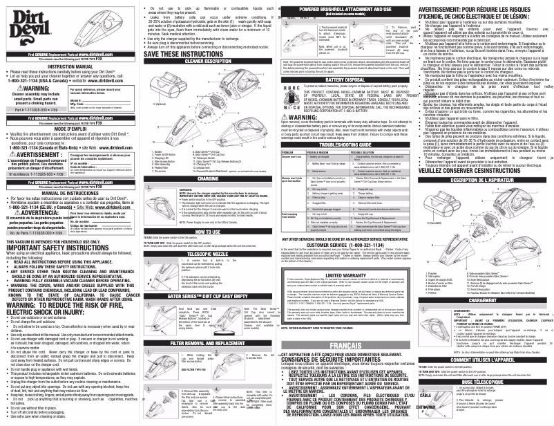 Página 1 del manual Manual de usuario Dirt Devil BD10125