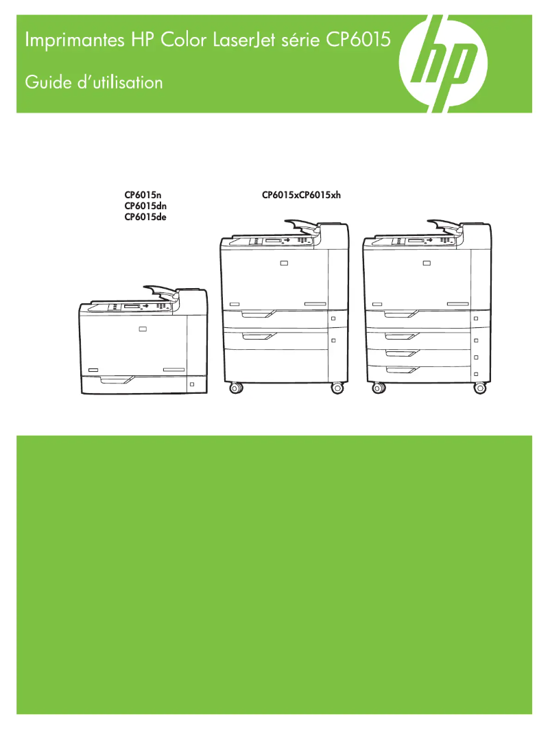 Page n°1 - Manuel utilisateur HP LaserJet CP6015