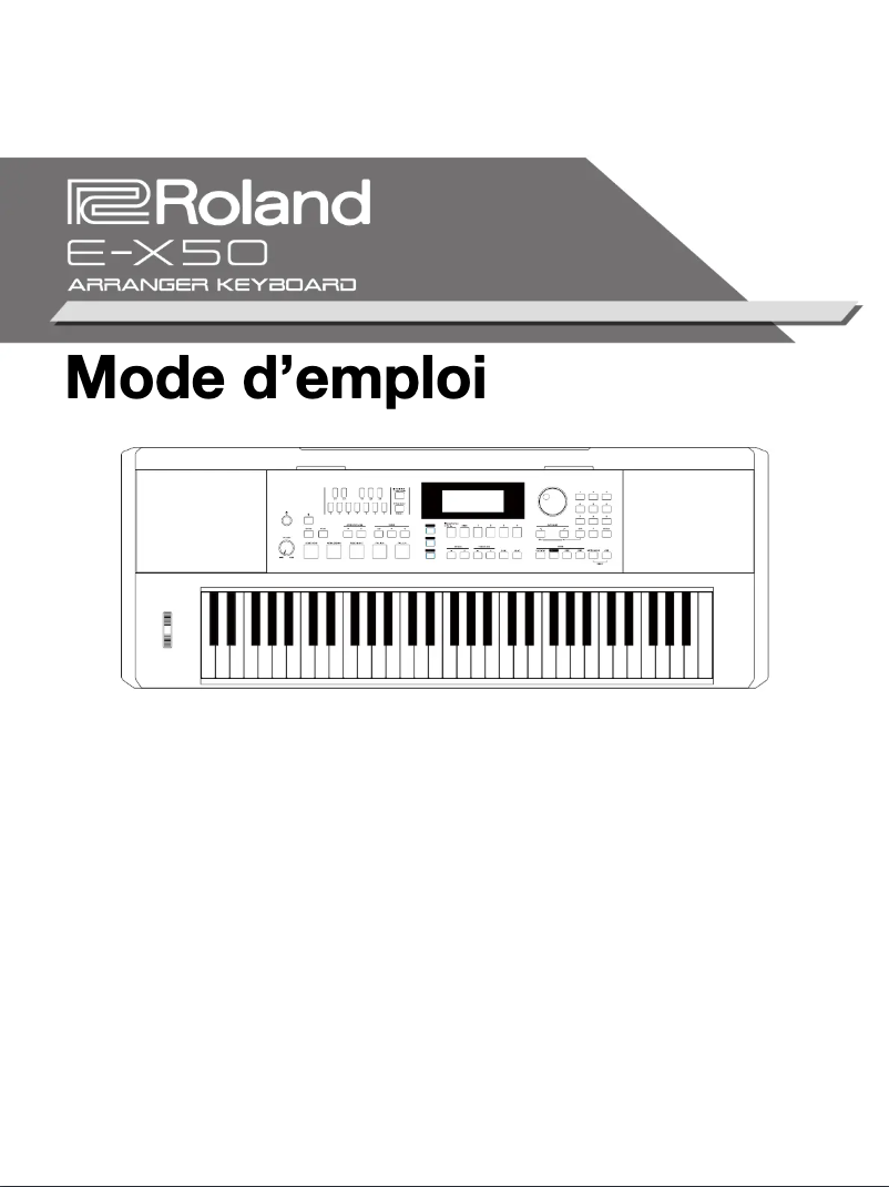 Page n°1 - Manuel utilisateur Roland E-X50