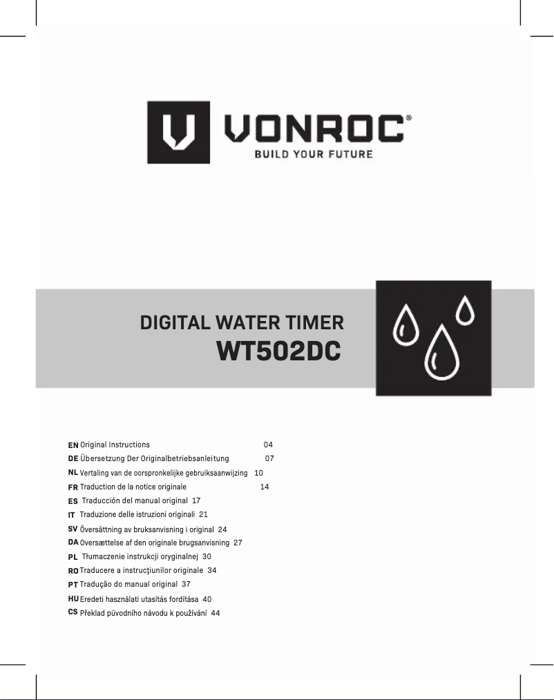 Image de la première page du manuel de l'appareil WT502DC