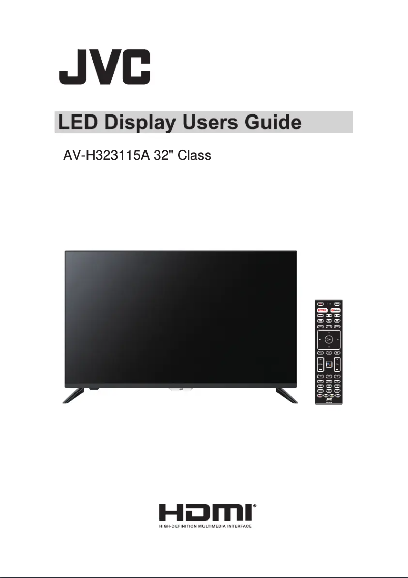 Page n°1 - Manuel utilisateur JVC AV-H323115A