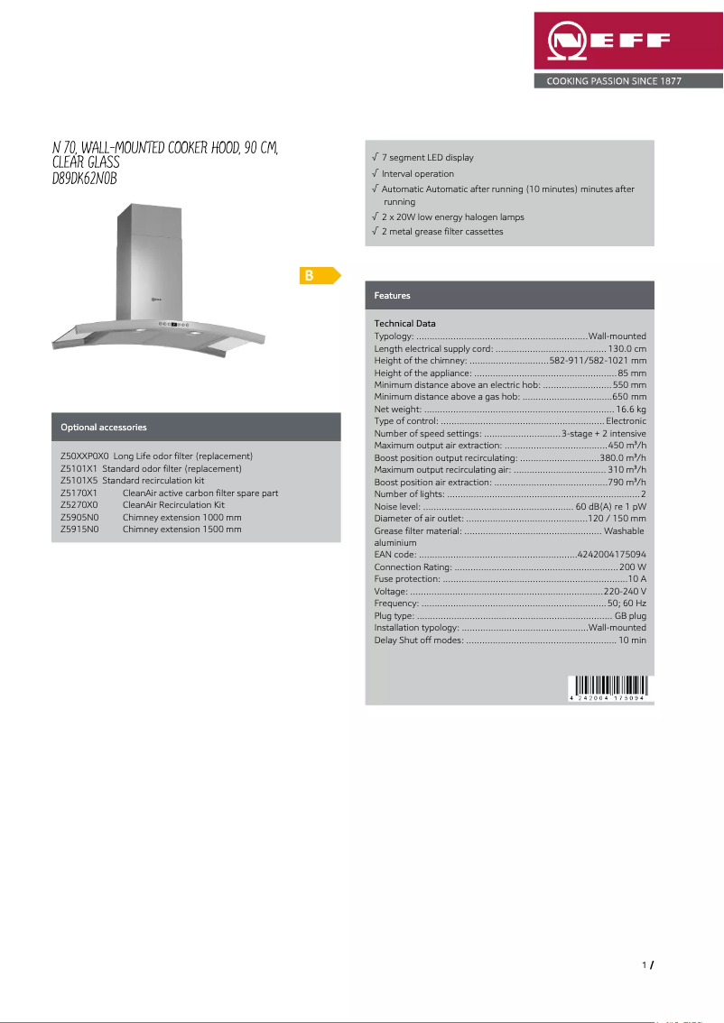 Image de la première page du manuel de l'appareil D89DK62N0B