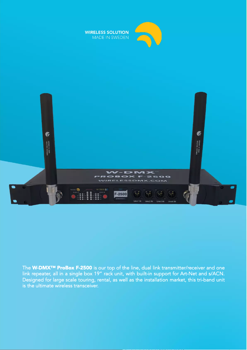 Page n°1 - Fiche technique Wireless Solution ProBox F-2500 G5