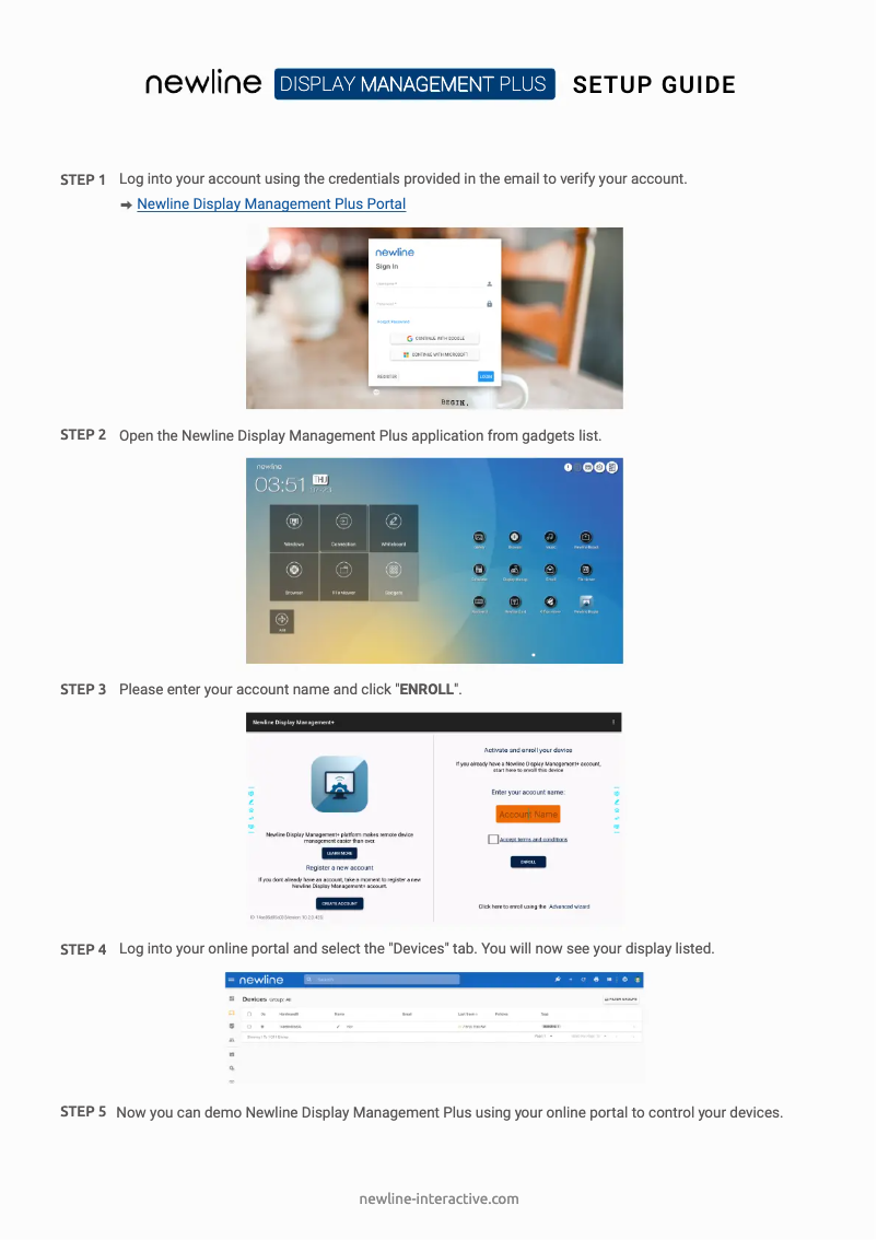 Image de la première page du manuel de l'appareil Display Management Plus