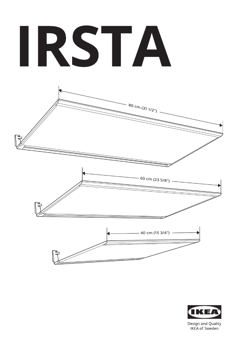 Page 1 de la notice Manuel utilisateur Ikea IRSTA 504.260.10