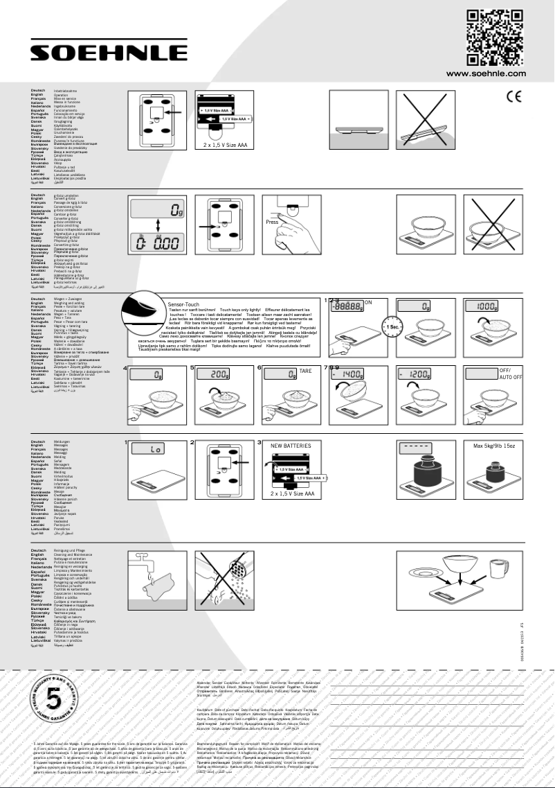 Page n°1 - Manuel utilisateur Soehnle 66107 4