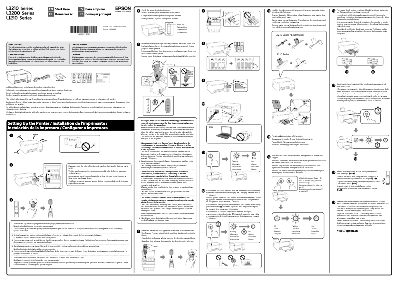 Página 1 del manual Guía de instalación Epson EcoTank L3201