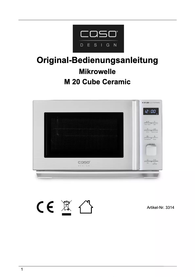 Image de la première page du manuel de l'appareil M 20 Cube Ceramic