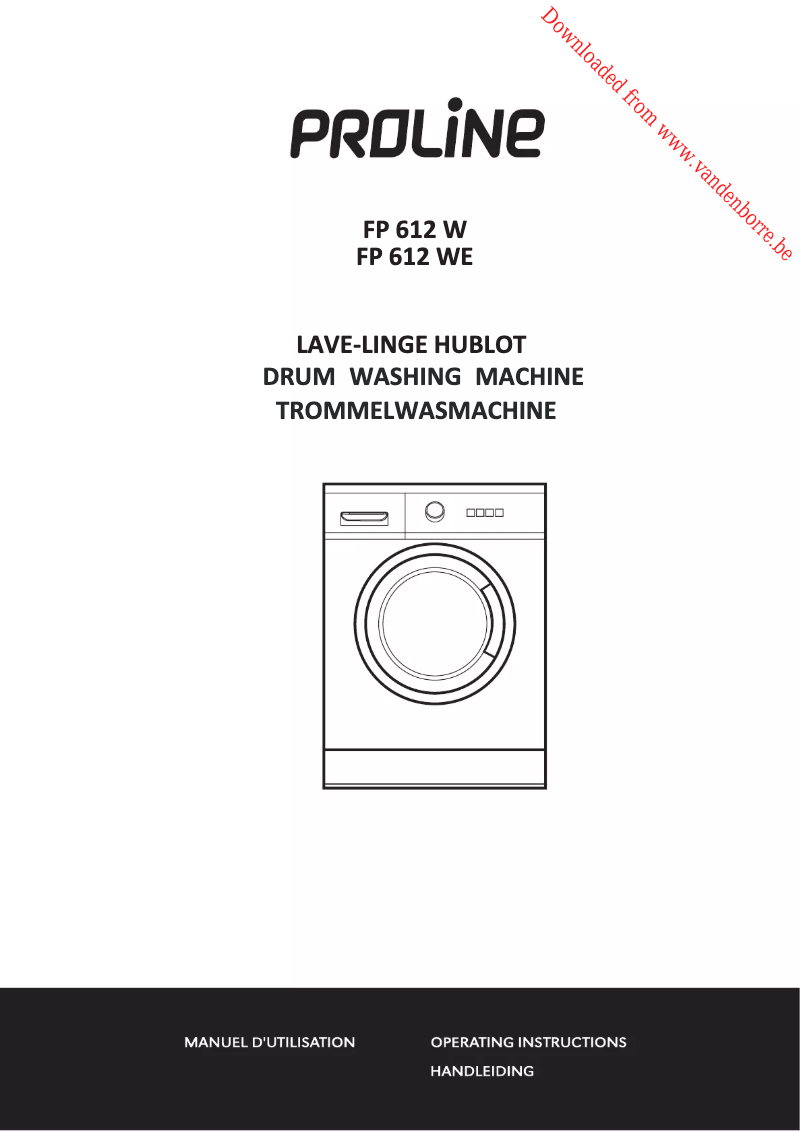 Image de la première page du manuel de l'appareil FP 612WE