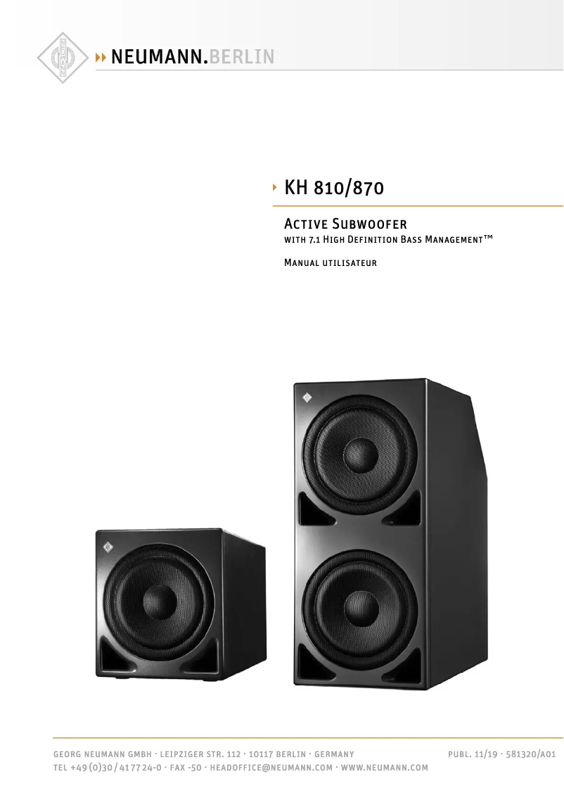 Image de la première page du manuel de l'appareil KH 870 G